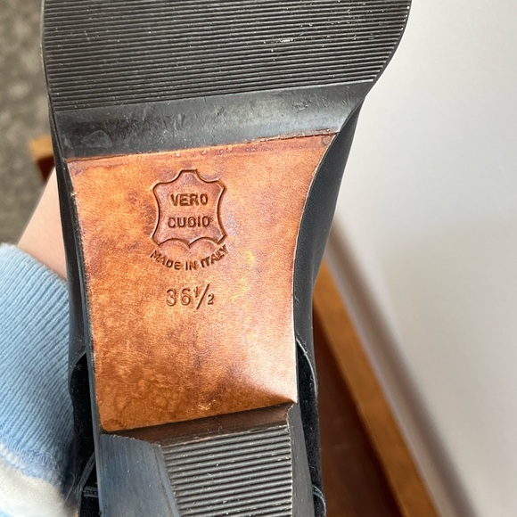 Vero Cuoio Black Leather Over-the-Knee Boots - Picture 2 of 4